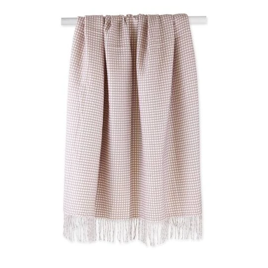 DII® Dusty Lilac & White Waffle Knit Throw 6 DII® Dusty Lilac & White Waffle Knit Throw - Image 4