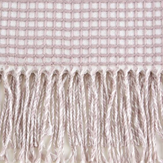DII® Dusty Lilac & White Waffle Knit Throw 5 DII® Dusty Lilac & White Waffle Knit Throw - Image 3
