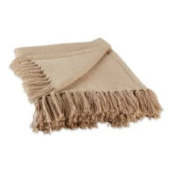 DII® Vintage Linen Solid Ribbed Throw -Michaels Decor Sale D364974S 1 1