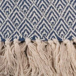 DII® Nautical Blue Diamond Throw -Michaels Decor Sale D365076S 3