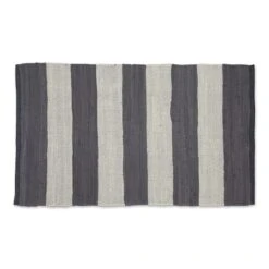 DII® Gray & White Stripe Rag Rug, 2ft. X 3ft.