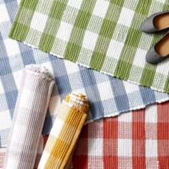 DII® Buffalo Check Rag Rug, 26" X 40" Antique Green And White -Michaels Decor Sale D365092S 7