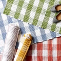 DII® Buffalo Check Rag Rug, 26" X 40" Honey Gold And White -Michaels Decor Sale D365095S 8