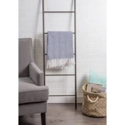 DII® Nautical Blue Herringbone Stripe Throw -Michaels Decor Sale D365103S 7