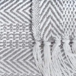 DII® Gray Herringbone Stripe Throw -Michaels Decor Sale D365111S 2