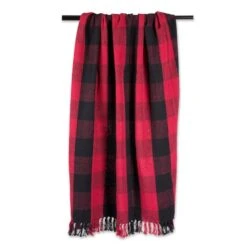 DII® Tango Red & Black Buffalo Check Throw -Michaels Decor Sale D365119S 3