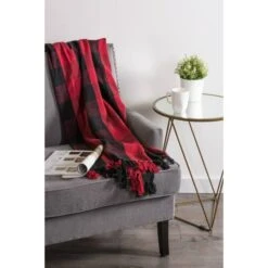 DII® Tango Red & Black Buffalo Check Throw -Michaels Decor Sale D365119S 6