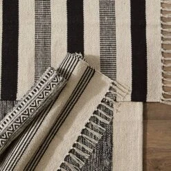DII® Black Ticking Stripe Hand-Loomed Rug, 2ft. X 3ft. 17 DII® Black Ticking Stripe Hand-Loomed Rug, 2ft. X 3ft. -Michaels Decor Sale D365124S 11