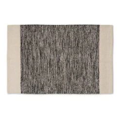 DII® Black Variegated Border Hand-Loomed Rug, 2ft. X 3ft.