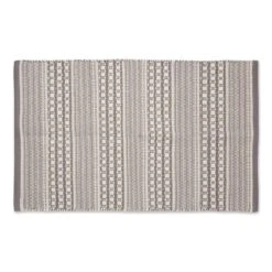 DII® Gray Dobby Stripe Hand-Loomed Rug, 2ft. X 3ft.