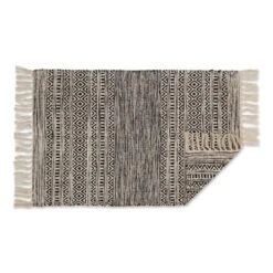 DII® Black Textured Dobby Hand-Loomed Rug, 2ft. X 3ft. -Michaels Decor Sale D365129S 3