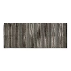 DII® Black Dobby Stripe Hand-Loomed Rug, 2.5ft. X 6ft.