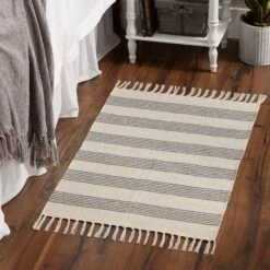 DII® Gray Ticking Stripe Hand-Loomed Rug, 2ft. X 3ft. 21 DII® Gray Ticking Stripe Hand-Loomed Rug, 2ft. X 3ft. -Michaels Decor Sale D365139S 7