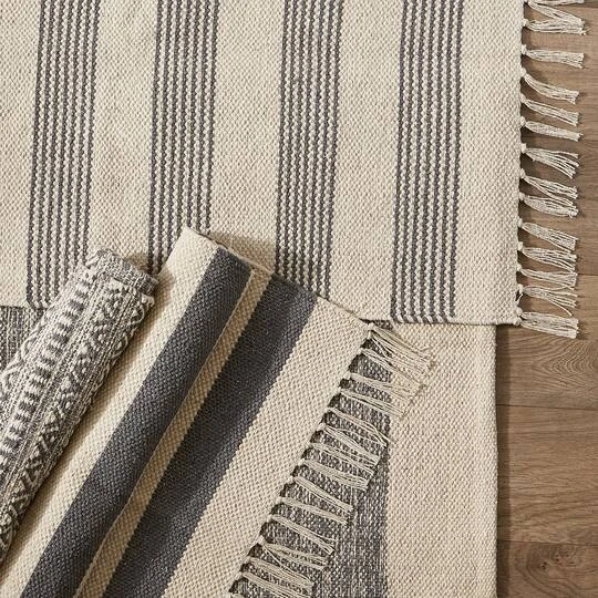 DII® Gray Combo Stripe Hand-Loomed Rug, 2ft. X 3ft. 11 DII® Gray Combo Stripe Hand-Loomed Rug, 2ft. X 3ft. - Image 9