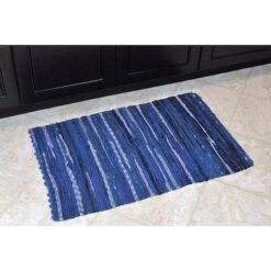DII® Multi Nautical Blue Rag Rug, 20" X 31.5" -Michaels Decor Sale D365156S 3