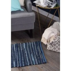 DII® Multi Nautical Blue Rag Rug, 20" X 31.5" -Michaels Decor Sale D365156S 4
