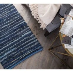 DII® Multi Nautical Blue Rag Rug, 20" X 31.5" -Michaels Decor Sale D365156S 6