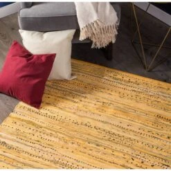DII® Multi Mustard Rag Rug, 4ft. X 6ft. -Michaels Decor Sale D365162S 4