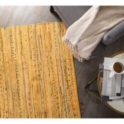 DII® Multi Mustard Rag Rug, 4ft. X 6ft. -Michaels Decor Sale D365162S 5