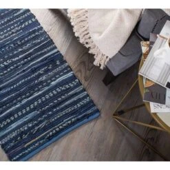 DII® Multi Nautical Blue Rag Rug, 4ft. X 6ft. -Michaels Decor Sale D365165S 4
