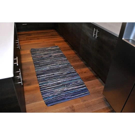 DII® Multi Nautical Blue Rag Rug, 2.25ft. X 6ft. 8 DII® Multi Nautical Blue Rag Rug, 2.25ft. X 6ft. - Image 6