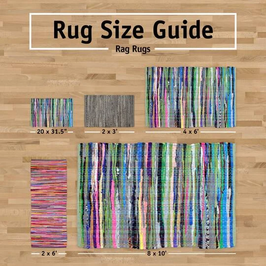 DII® Multi Nautical Blue Rag Rug, 2.25ft. X 6ft. 10 DII® Multi Nautical Blue Rag Rug, 2.25ft. X 6ft. - Image 8