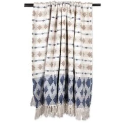 DII® French Blue & Stone Colby Southwest Throw -Michaels Decor Sale D365177S 5