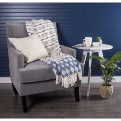 DII® French Blue & Stone Colby Southwest Throw -Michaels Decor Sale D365177S 8