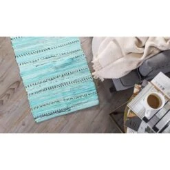 DII® Multi Aqua Rag Rug, 20" X 31.5" 15 DII® Multi Aqua Rag Rug, 20" X 31.5" -Michaels Decor Sale D365179S 5