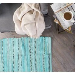 DII® Multi Aqua Rag Rug, 20" X 31.5" 16 DII® Multi Aqua Rag Rug, 20" X 31.5" -Michaels Decor Sale D365179S 6