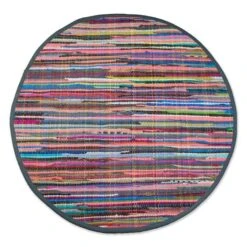 DII® Multicolor Round Rag Rug, 3ft