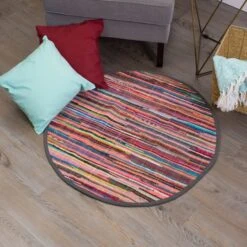 DII® Multicolor Round Rag Rug, 3ft -Michaels Decor Sale D365182S 2