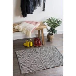 DII® Gray Squares Recycled Yarn Rug, 2ft. X 3ft. -Michaels Decor Sale D365191S 3