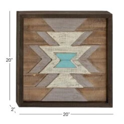 20" Multicolored Wood Farmhouse Abstract Wall Decor -Michaels Decor Sale D365278S 6