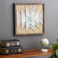 20" Multicolored Wood Farmhouse Abstract Wall Decor -Michaels Decor Sale D365278S 7
