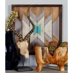 20" Multicolored Wood Farmhouse Abstract Wall Decor -Michaels Decor Sale D365278S 8