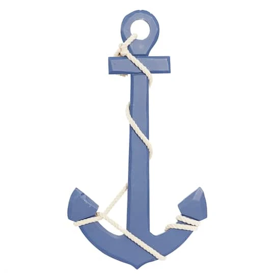 Blue Coastal Anchor Wood Wall Décor 4 Blue Coastal Anchor Wood Wall Décor - Image 2