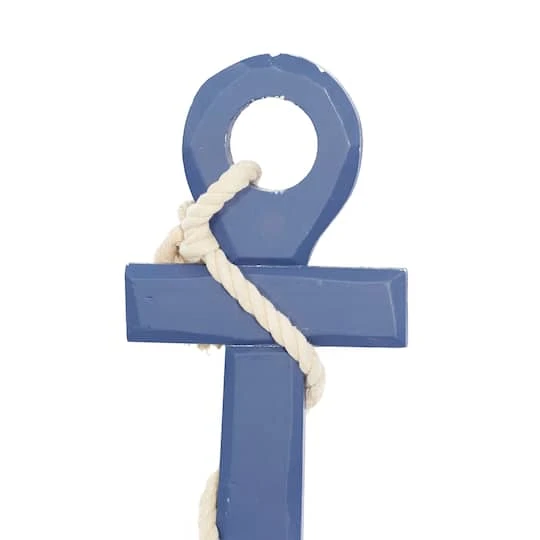 Blue Coastal Anchor Wood Wall Décor 5 Blue Coastal Anchor Wood Wall Décor - Image 3
