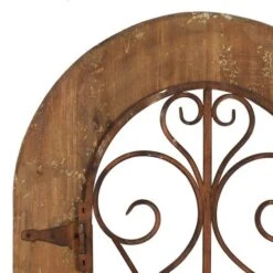 Brown Rustic Metal & Wood Arched Gate Wall Décor -Michaels Decor Sale D365315S 2