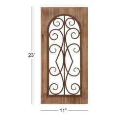 23" Brown Rustic Metal & Wood Arched Gate Wall Décor -Michaels Decor Sale D365345S 7