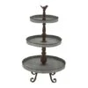 28" Silver Iron Farmhouse 3-Tier Tray Stand -Michaels Decor Sale D365430S 1