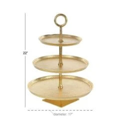 Gold Aluminum Glam 3-Tier Tray Stand -Michaels Decor Sale D365434S 4