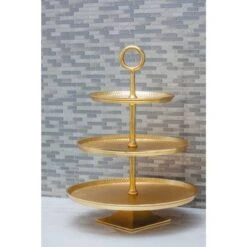Gold Aluminum Glam 3-Tier Tray Stand -Michaels Decor Sale D365434S 5
