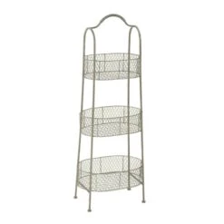 White Iron Farmhouse 3 Tier Tray Stand