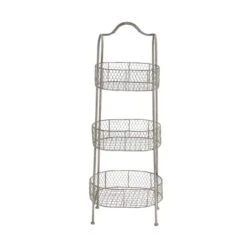 White Iron Farmhouse 3 Tier Tray Stand -Michaels Decor Sale D365436S 2