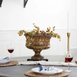 15" Gold Traditional Decorative Bowl -Michaels Decor Sale D365444S 6