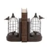 Black Metal Farmhouse Birdcage Bookends Set 2 Black Metal Farmhouse Birdcage Bookends Set -Michaels Decor Sale D365473S 1