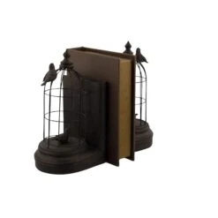 Black Metal Farmhouse Birdcage Bookends Set -Michaels Decor Sale D365473S 3