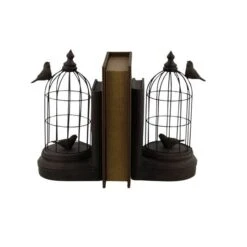 Black Metal Farmhouse Birdcage Bookends Set -Michaels Decor Sale D365473S 4