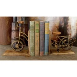 9" Brass & Wood Vintage Bicycle Bookends -Michaels Decor Sale D365481S 11